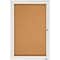 Quartet Cork Board W/Glass Door, 1 Door, 2'x3', Aluminum Frame QRT2363 - alternate 1